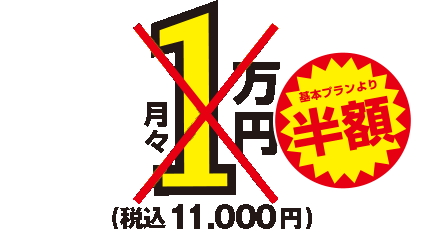 月額1万円～税込11,000円