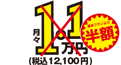 月額1万円～税込11,000円